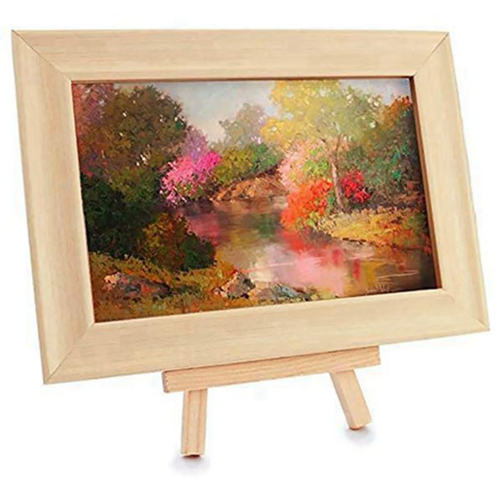 Leading-100Pcs Kids Mini Wooden Easel Art Painting Card Stand Display Holder Drawing For School Student Artist Supplies 16X9cm