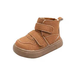 2023 New Winter Baby Boots Warm Plush Rubber Sole Toddler Kids Sneakers Infant Shoes Fashion Little Boys Girls Boots