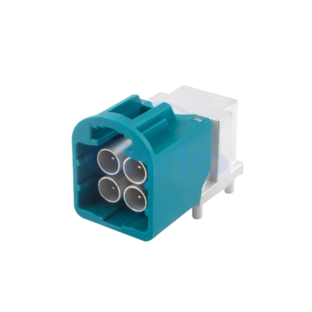 Rosen Automotive Board Connector MINI-FAKRA-J 4-in-1 HFM Angled Male Receptacle Horizontal (1 pcs)