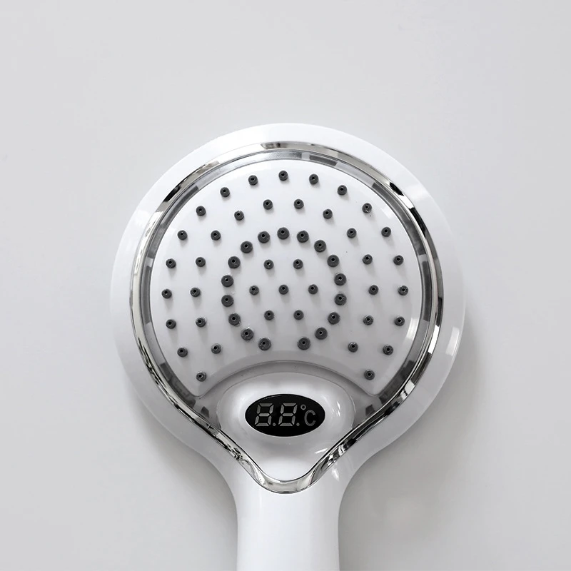 TKOH-Led Hand Shower Head, 3 สี Led หัวฝักบัวพร้อมจอแสดงผลอุณหภูมิแบบดิจิตอล, หัวฝักบัวไฮดรอลิก Lcd