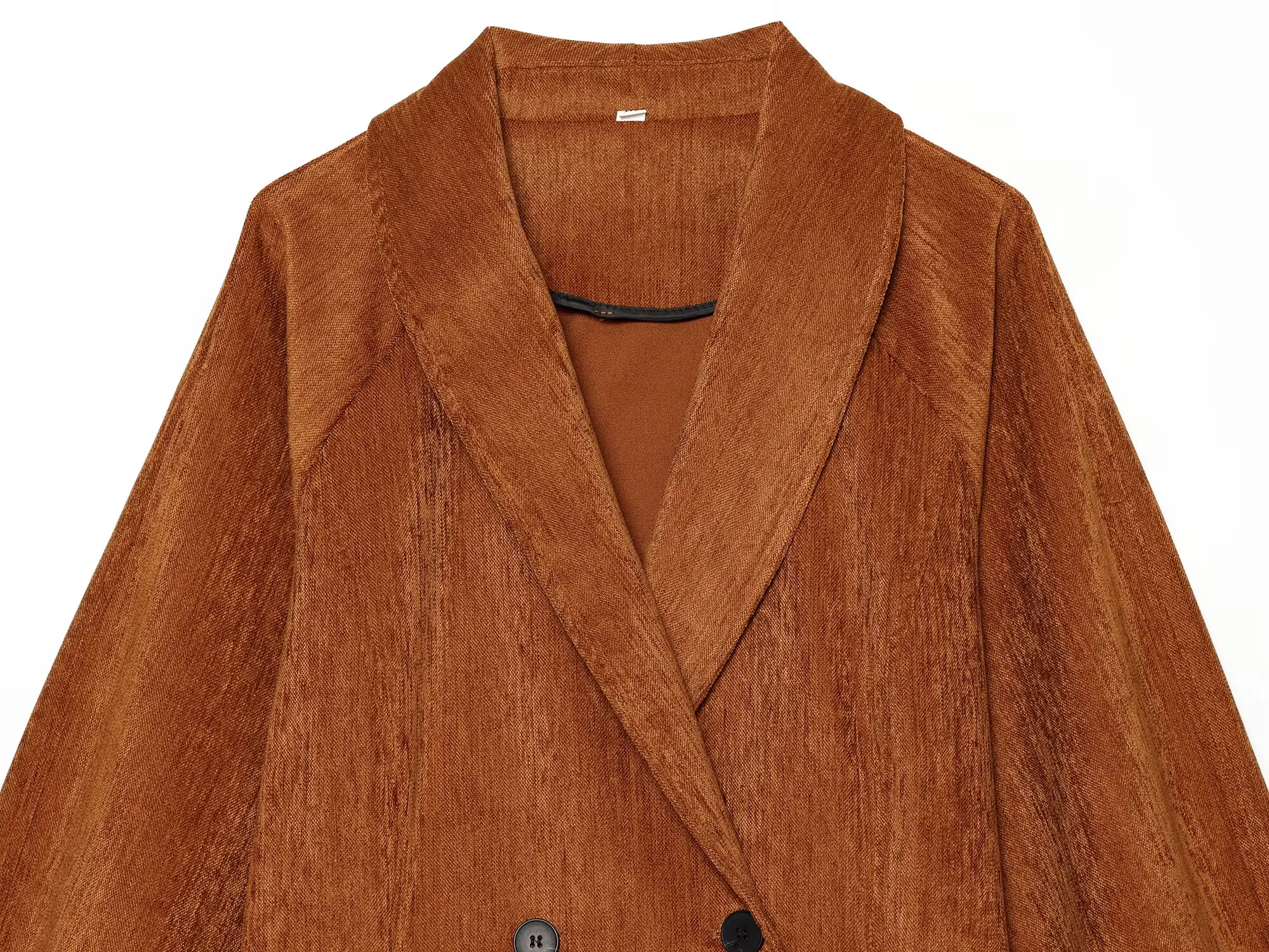 TFMLN Damen Freizeitjacken, zweireihig, langärmelig, schlichter Business-Anzug, eleganter Retro-Kurzmantel für Damen – Detail 4