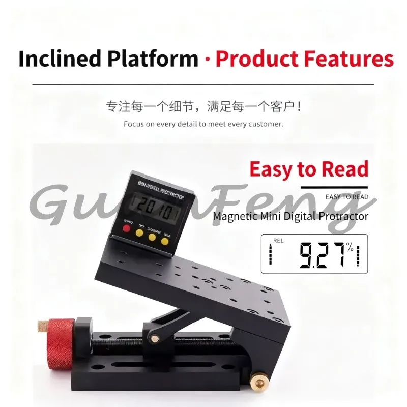0-90° Adjustable Tilting Worktable, Inclined Drilling Base Platform, Tilting Workbench for Drilling Processing
