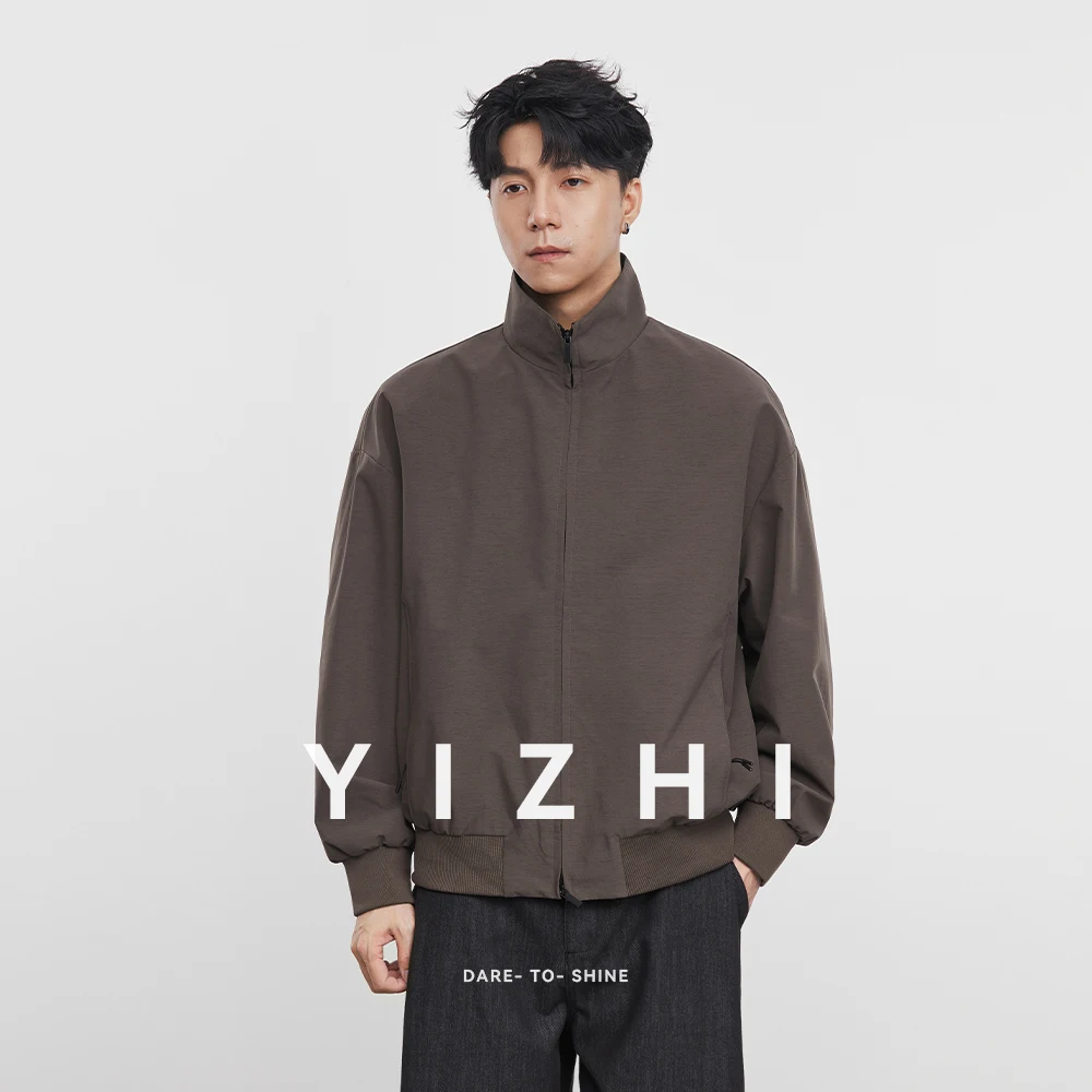 Fashion Men's Stand Collar Skin-friendly Jacket Spring Autumn 2025 New Functional Casual Zipper Jacket Top Men's Sports Jacket