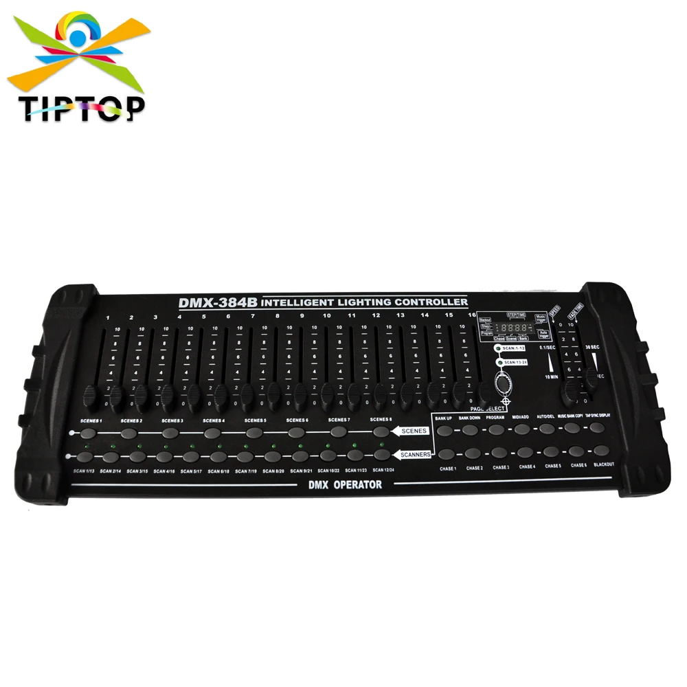 

TIPTOP Stage Light DMX 384 Channels lighting Console for DJ Pro Light Control Wedding Party Disco Club Using Mini Size/Portable