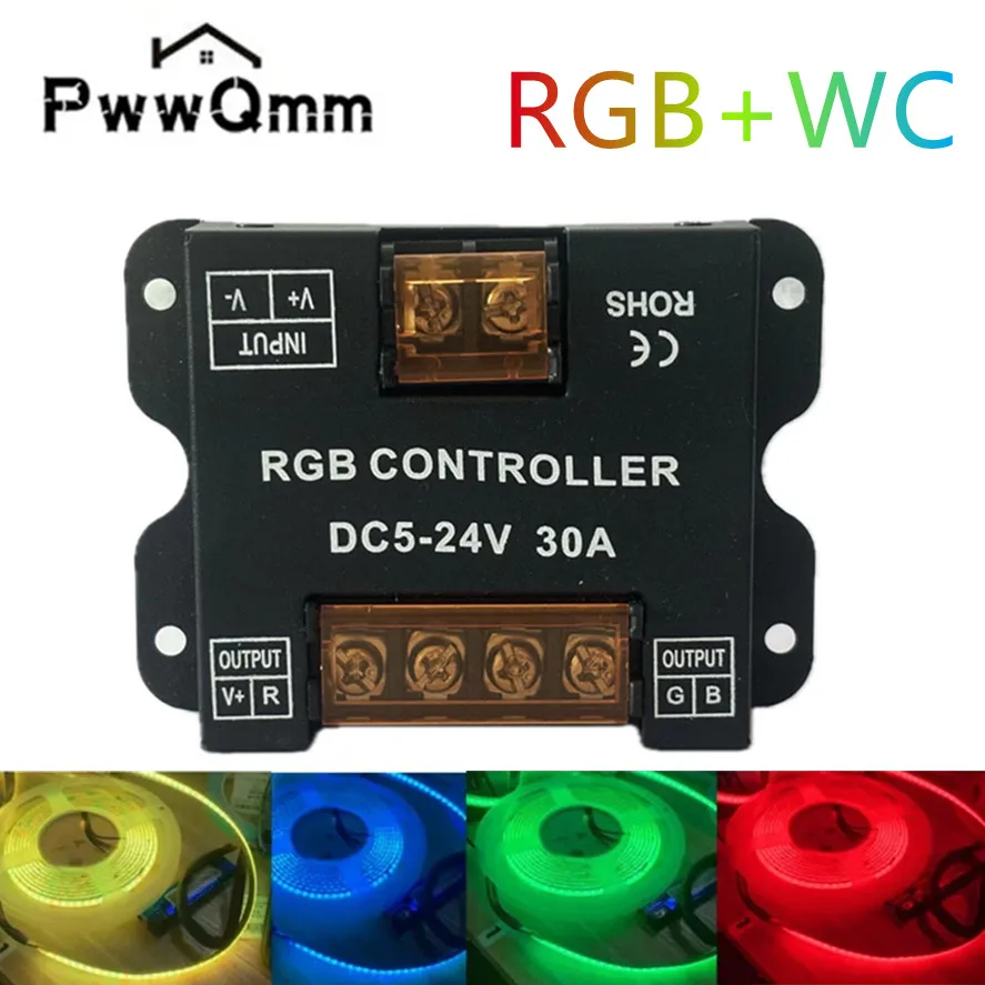 LED Strip Controller  DC5-24V 86 Touch Panel 40A 50A High-Power Wireless Wiring Free RGBW RGBWC LED lighting Controller