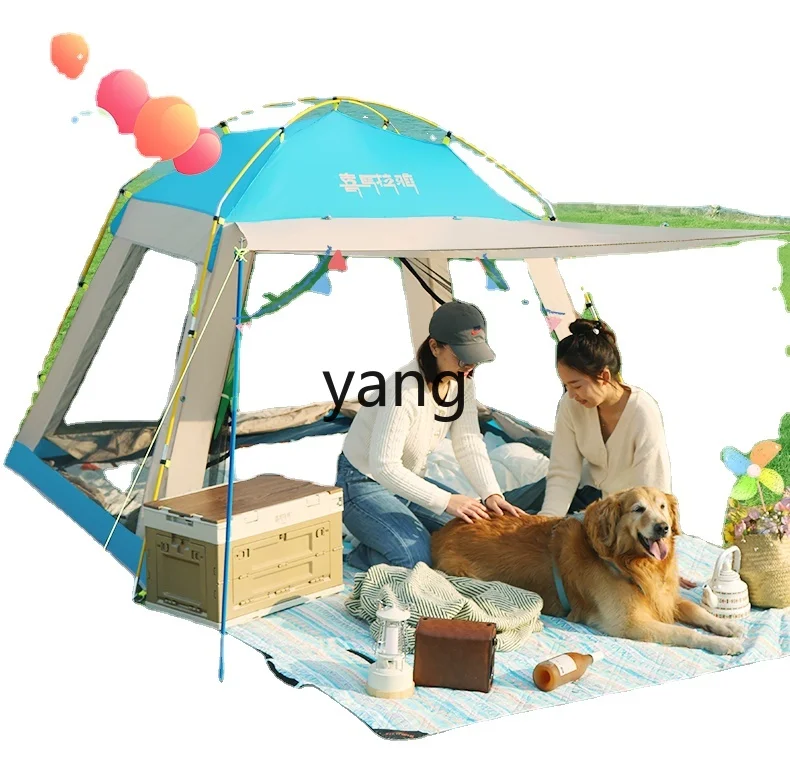 

Yjq Tent Outdoor Portable Folding Camping Picnic Equipment Full Set Camping Family