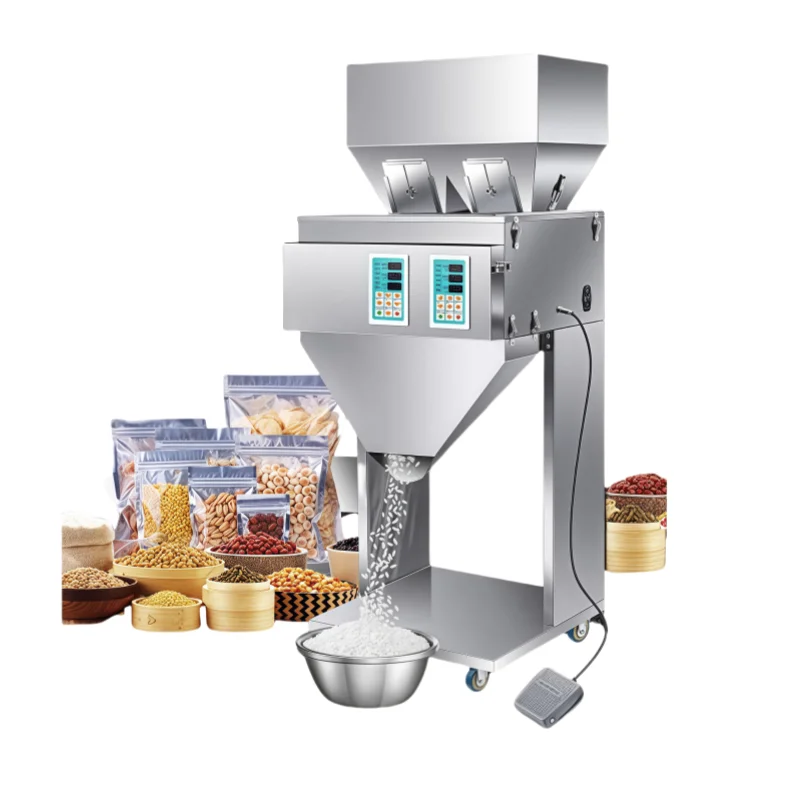 

Intelligent multi-head weighing and packaging machine 110V automatic food granular powder, filler with foot pedal