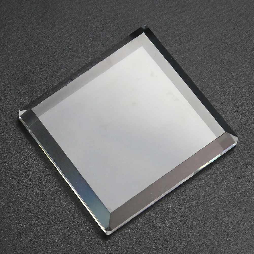 Trapezoid Square Crystal Glass Base Figurines Miniatures Jewelry Display Stand Decor Photography Props Nail Beauty Makeup Tray