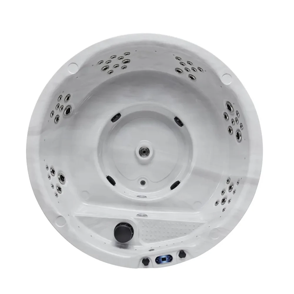 High Quality Home Garden Freestanding Massage Jets Smart Bath Hottub White Round Outdoor Big Bathtub 4 Person
