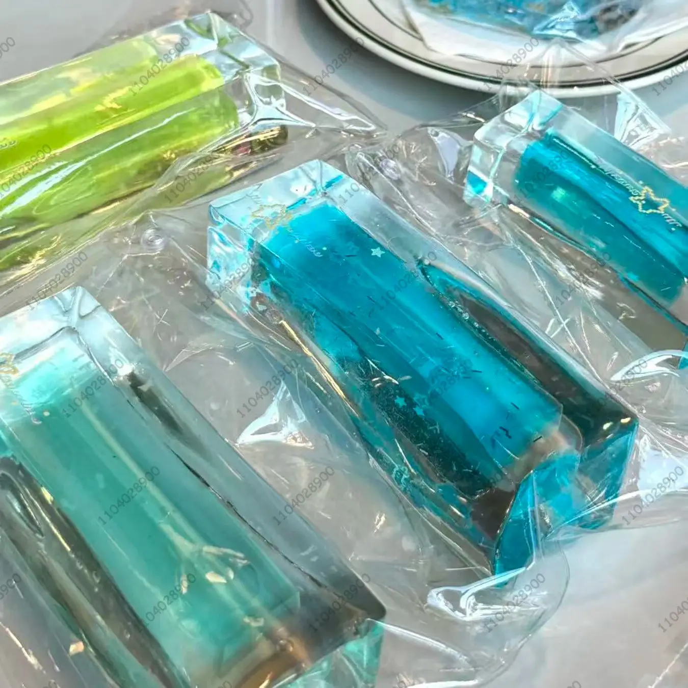Bloc de glace à l'huile de sable liquide Taba, huile à paillettes Squishy, longue barre de glace, jouet à presser, jouet Mochi Anti-Stress, jouet de relaxation des mains
