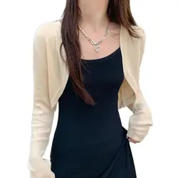 Long Sleeve Bridal Shrug Bolero Capes For Women Cover Ups Wraps Shawls Wedding Evening Jacket Open Front Party Dress Cardigan