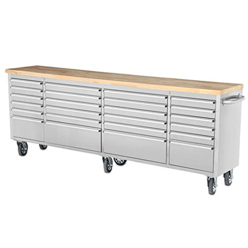 For 304 Stainless Steel Auto Repair Tool Cart Set Drawer Type Combination Cabinet With Tool Trolley Heavy Tool Cabinet