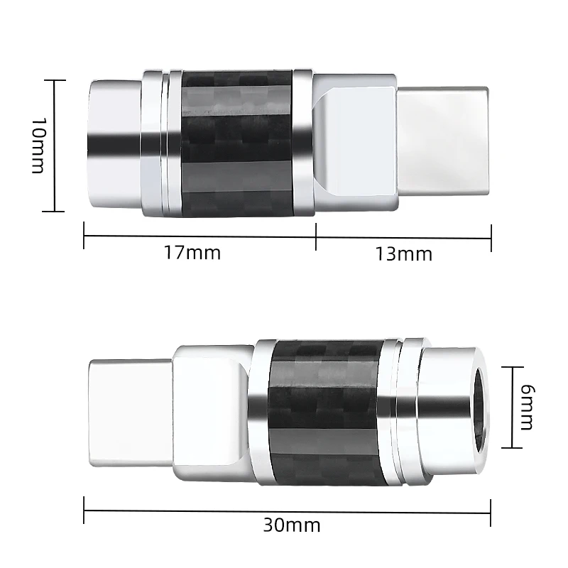 Wtyczka męska z włókna rodowego typu C z włókna ATAUDIO USB-C typ lutowania do DIY kabel USB Audio