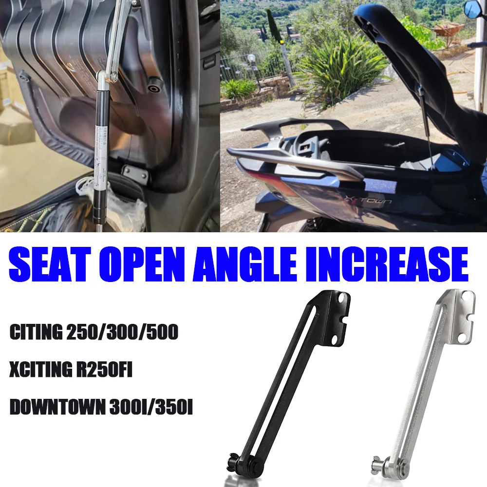 For KYMCO Downtown 300i 350i XCITING 250 300 500 R250Fi Open Angle Increases Bracket Dink 125 Xtown 125 2021 Seat Stopper Tracks