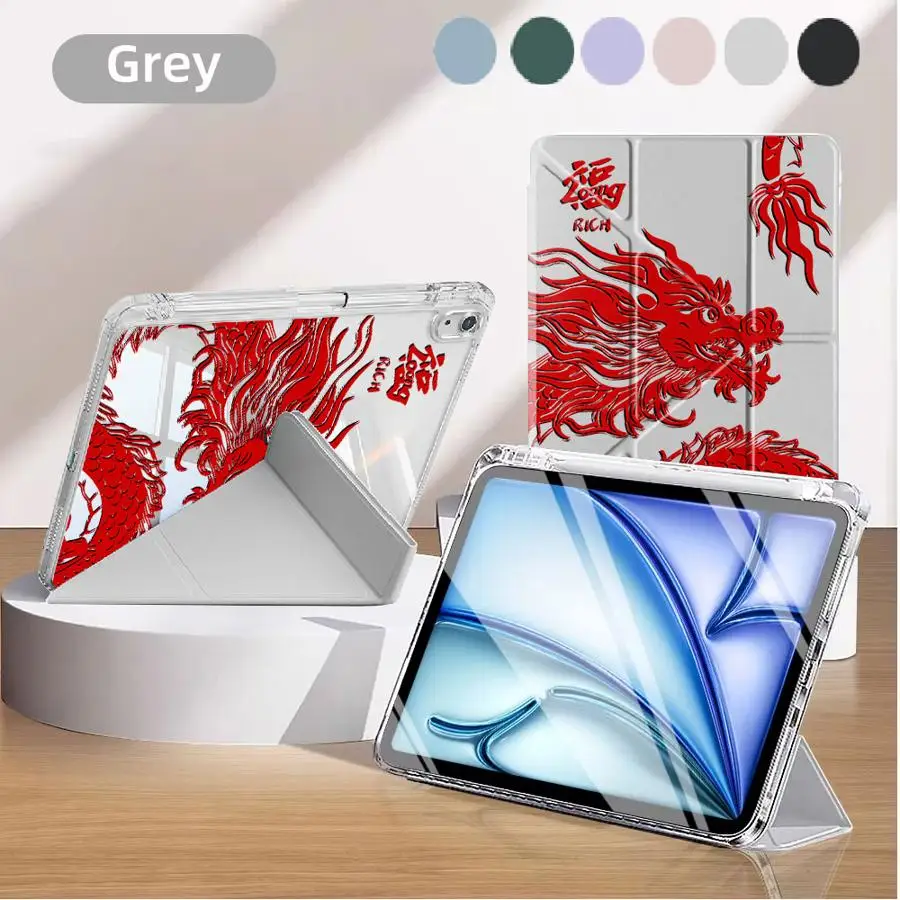 

Chinese Trend Fortune Dragon Tablet Case For iPad 11th 10th 9th 8th 7th 12.9inch Pro 2025 Mini 6 7 Air 4 5 M3 M2 M4 11inch