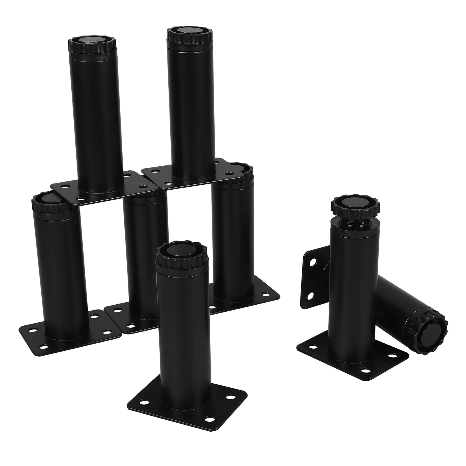 

8Pcs Adjustable Round Metal Furniture Legs Sofa Bed Table Cabinet Support Feet Heavy Duty Replacement Metal Furniture Legs