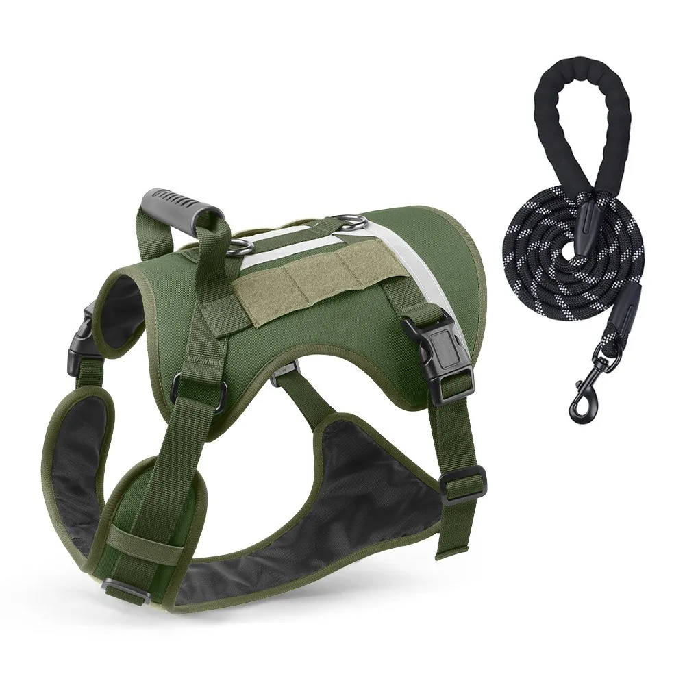 Suministros para gatos, conjunto de correa reflectante para perros, Anti Escape, sin tirones, correa para el pecho para mascotas, arnés grande transpirable ajustable para perros, chaleco de viaje