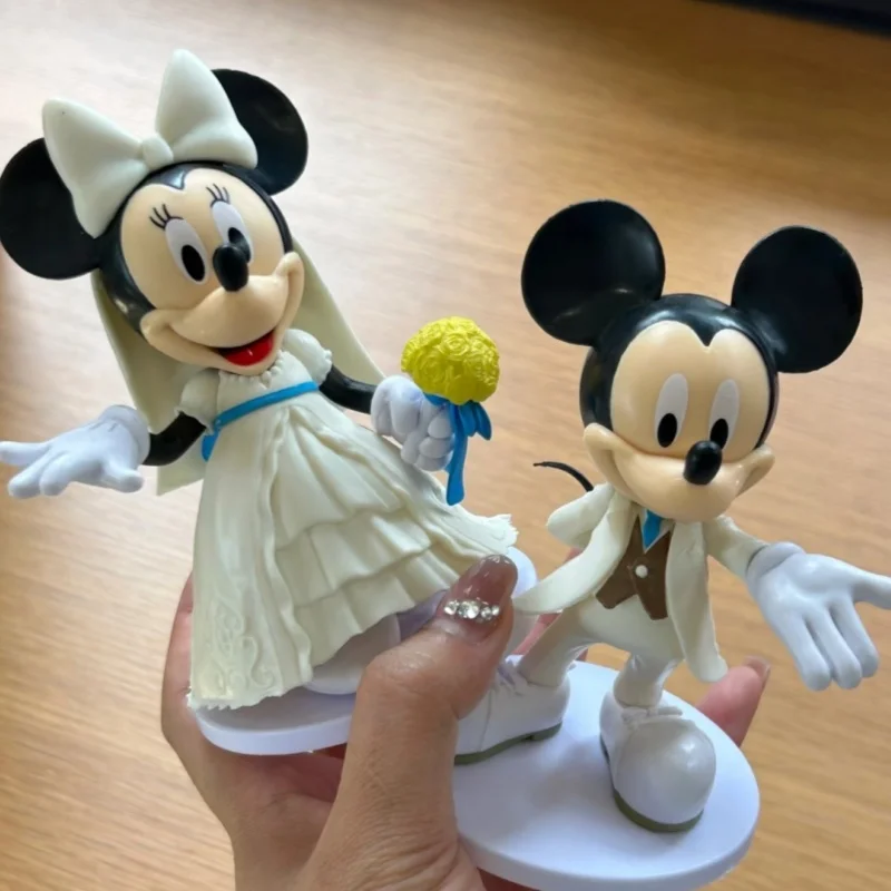 

Коллекционные фигурки Дисней: Микки и Минни в свадебных нарядах (свадебное платье и смокинг), украшение для автомобиля/приборной панели, романтический подарок