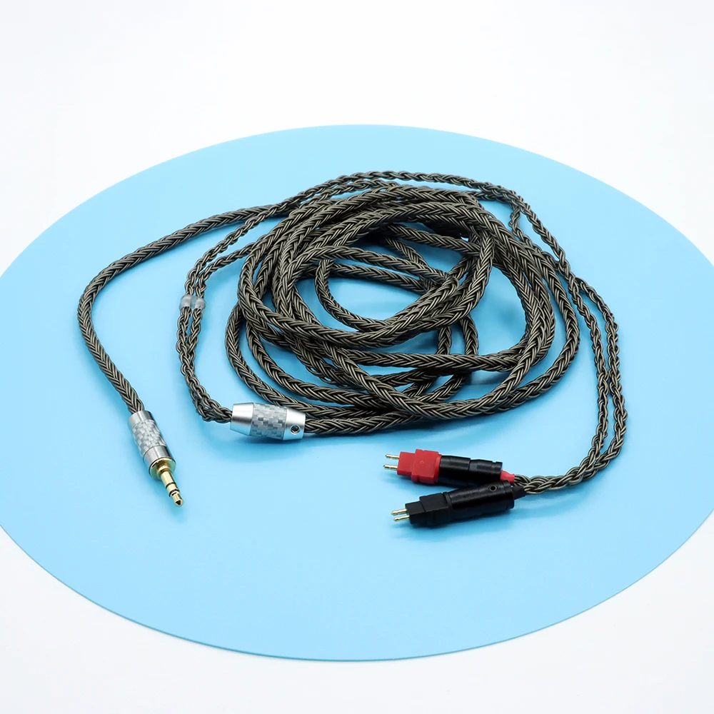 2.5 ミリメートル 3.5 ミリメートル XLR バランス 8 コア 7N OCC シルバーメッキイヤホンケーブル HD580 HD600 HD650 HDxxx HD660S HD58x ヘッドフォン用