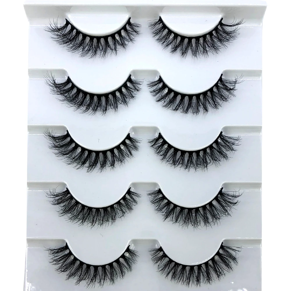 New 5 Pairs Lashes Mink Lashes Faux Eyelashes Mink False Eyelashes Dramatic Volume Lashes Eyelash Extension False Eyelashes