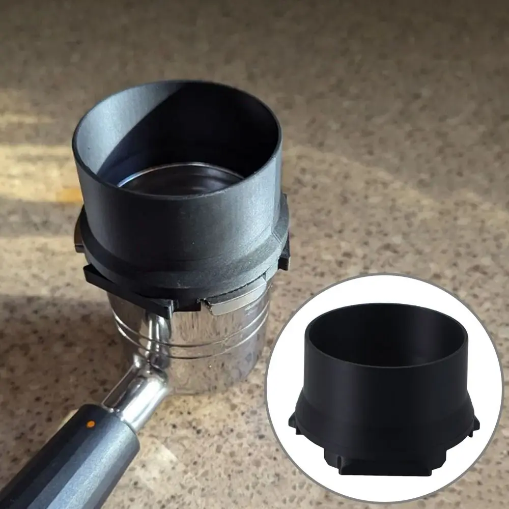 

Professional Coffee Dosing Funnel Black Anti Flying Powder Coffee Handle Powder Ring Lightweight Easy To Clean Portafilter Ring