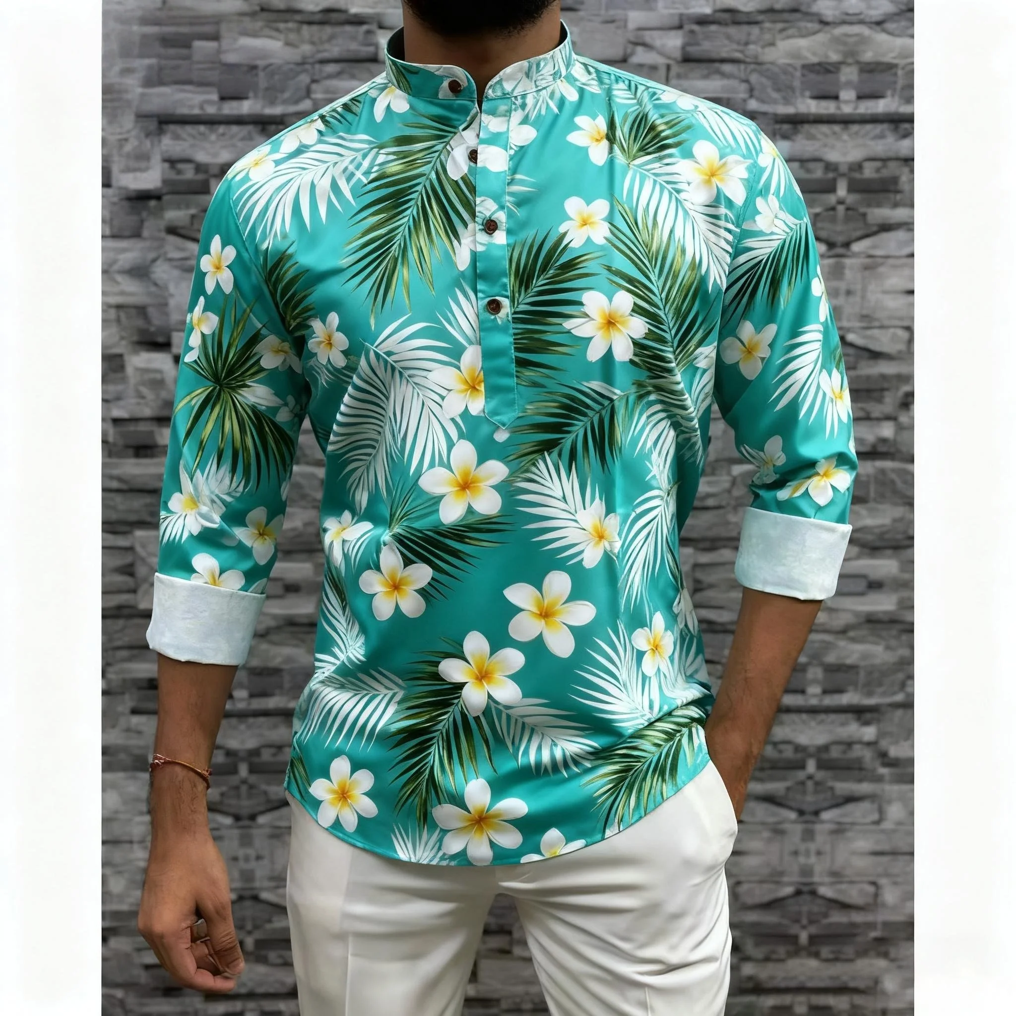 Мужское платье Абая Тобе в арабском стиле с длинными рукавами, мусульманский пуговик, кафтан с полосками, однотонное платье, рубашки, мусульманские мусульманские мусульманские рубашки, Ropa Arabe De Hombre