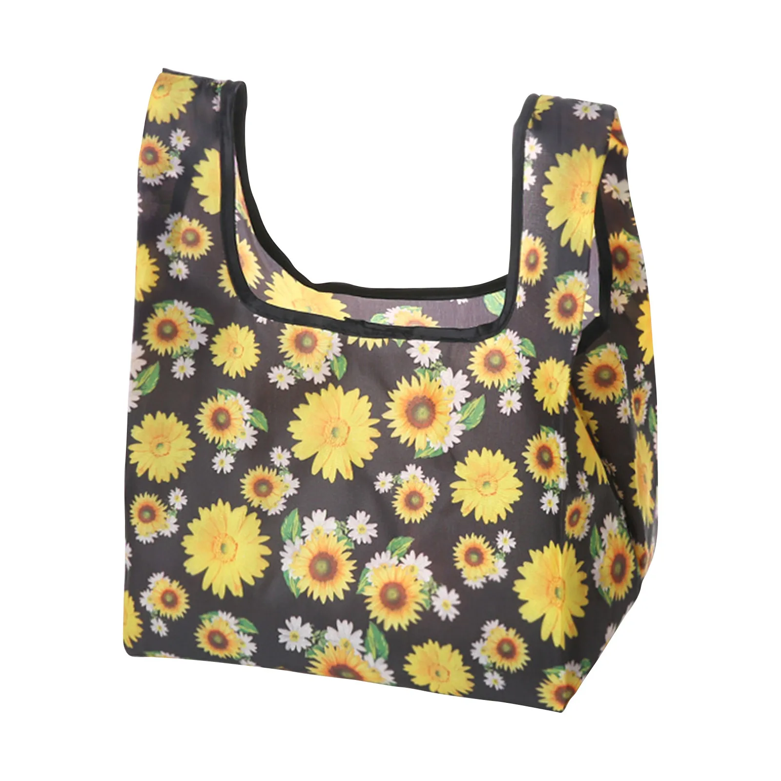 ดอกไม้ขนาดใหญ่ล้างทําความสะอาดได้กระเป๋าช้อปปิ้งกระเป๋าช้อปปิ้งพับได้ถุงช้อปปิ้งนํากลับมาใช้ใหม่ Tote Travel Eco Storage กระเป๋าถือ