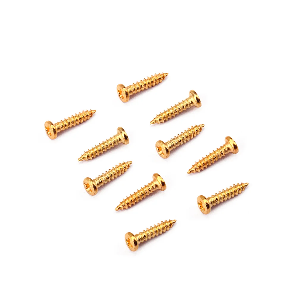 

50 PCS/Set Tuning Peg Screws Tuning Key Machine Heads Tuner Mounting Screws for Electric /Acoustic Guitar Bass (Golden)