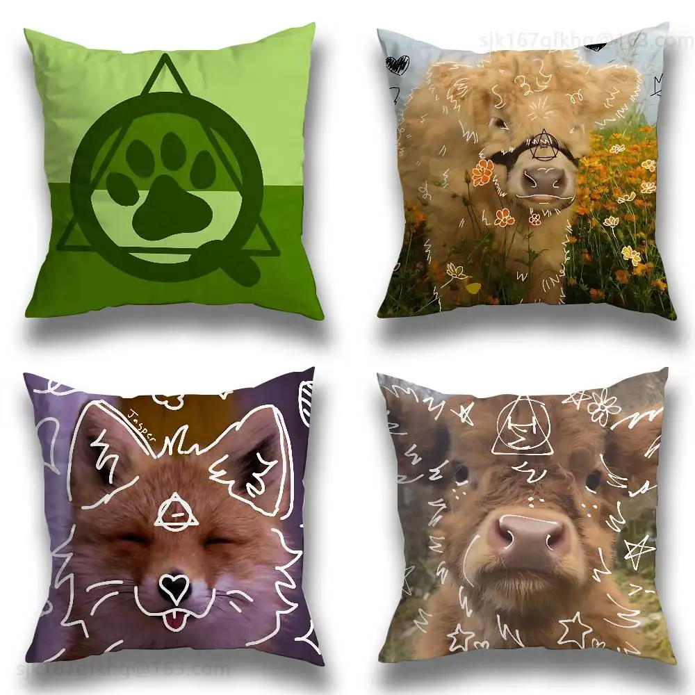 New Therian Delta Symbol pillowcase casual style decoration, suitable for home decoration (excluding pillow core)