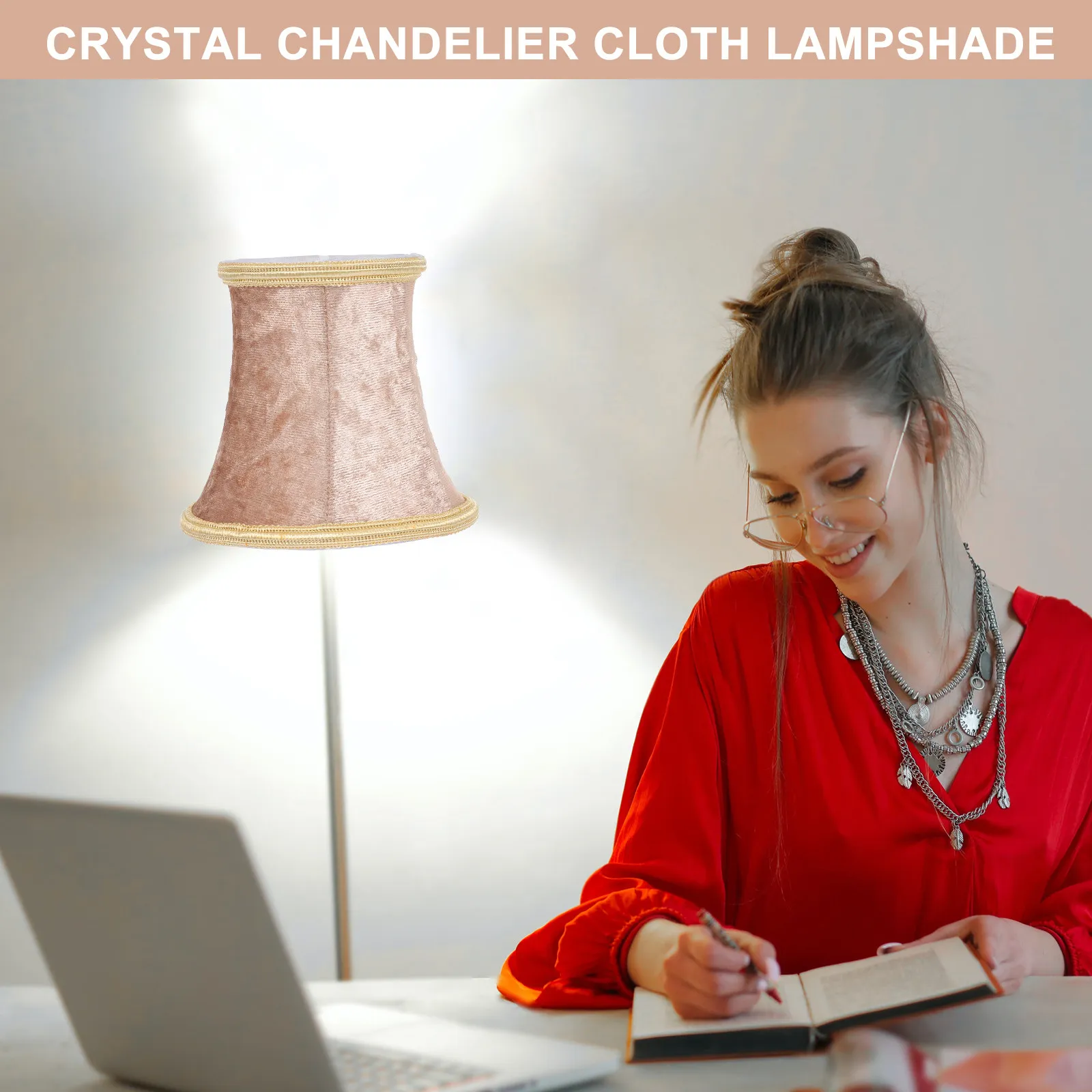 

1 шт. Декоративный тканевый абажур для светильника, стильный аксессуар для домашнего интерьера, изысканный тканевый плафон для подвесной лампы