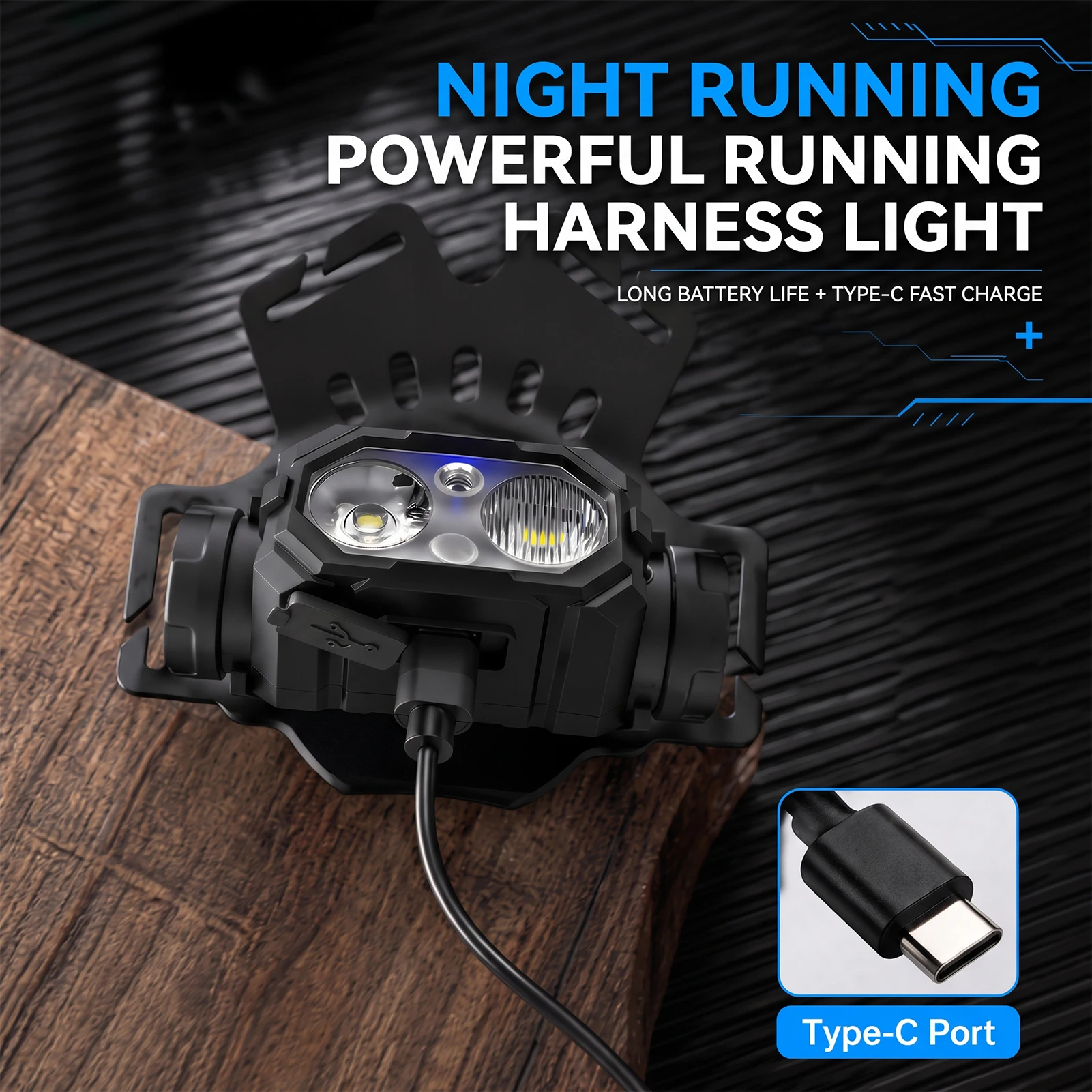 LED Running Vest USB Rechargeable Reflective Cycling Security Vest High Visibility Night Running Riding Clothing for Kids Adults
