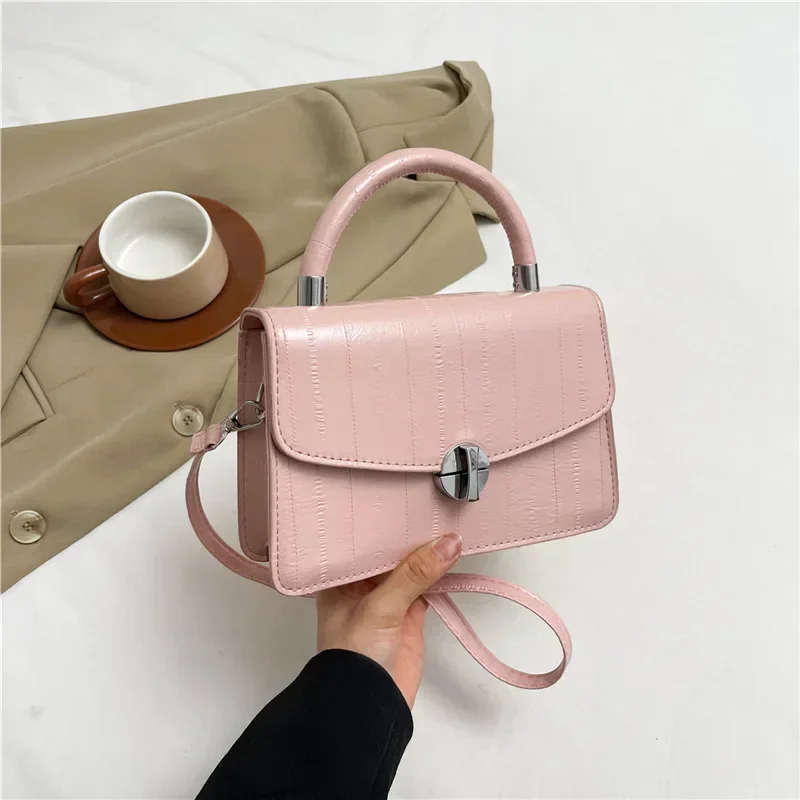 Premium texture silver eel pattern small square niche simple underarm bag fashionable and elegant messenger bag