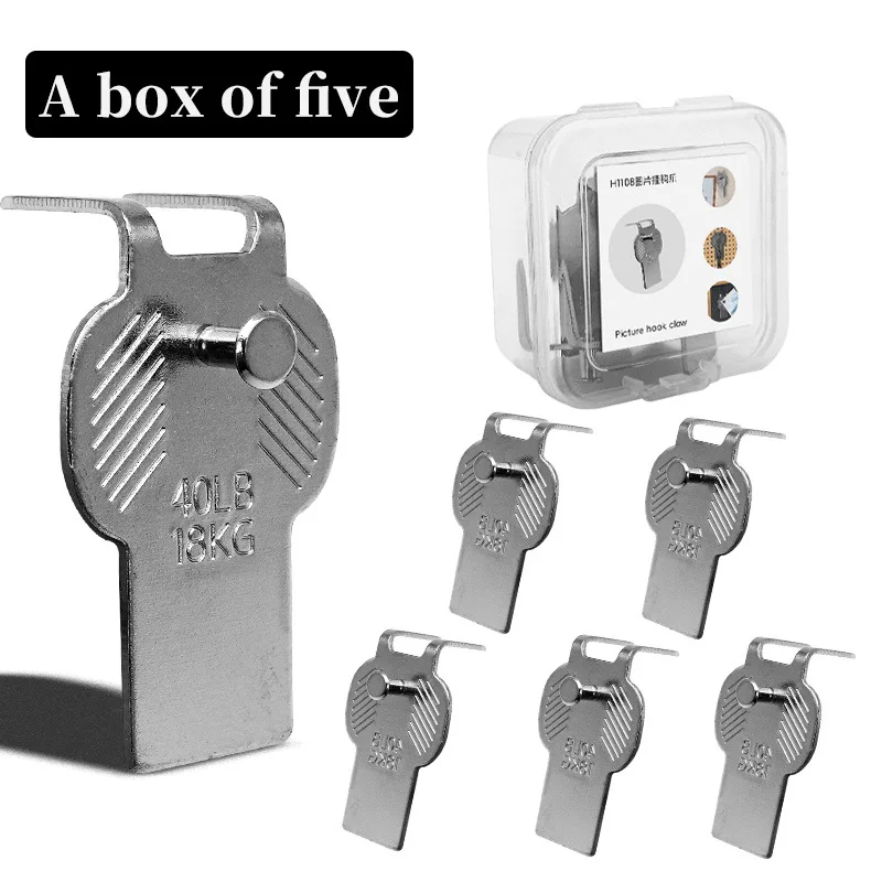 5Pcs Metal Wall Hook Claw Decorative Wall Mounted Hanger For Home Picture Frame Artwork Ornament