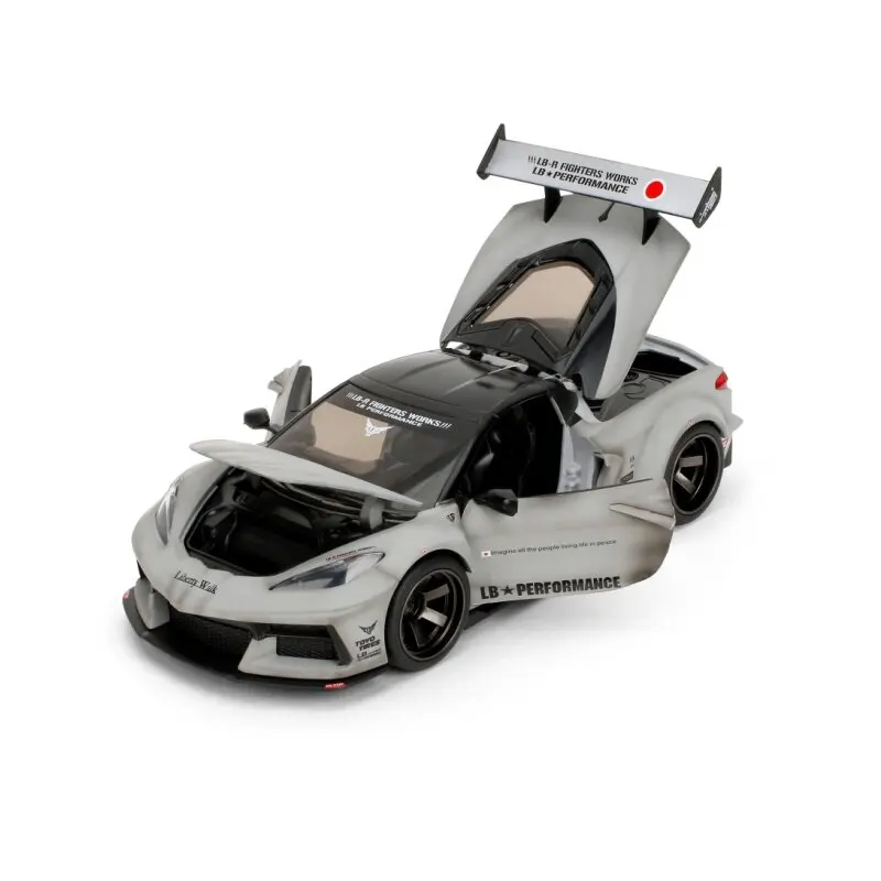 JADA Liberty Walk Corvette C8 Alloy Car Model Limited Edition Collection Gift Toy view 2