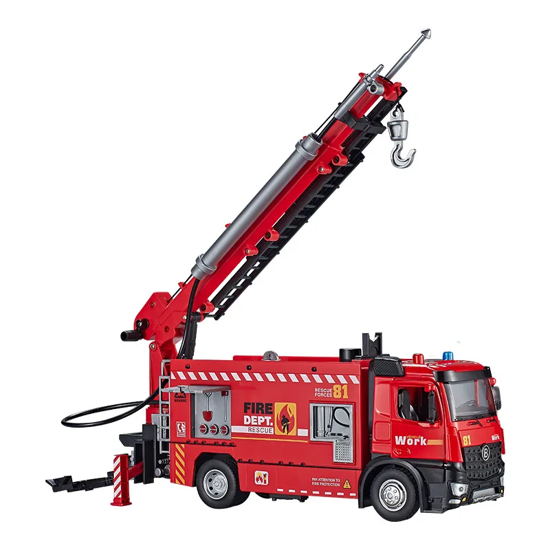 1: 32 alloy fire rescue car model,original packaging engineering car toys,decorative gifts,wholesale