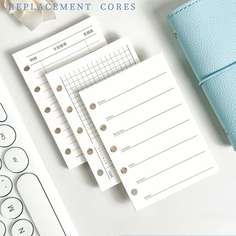 m5 5Hole Loose Leaf Inner Core Only Replaces Page Daily Weekly Monthly To Do Line Grid Inside Paper Stationery