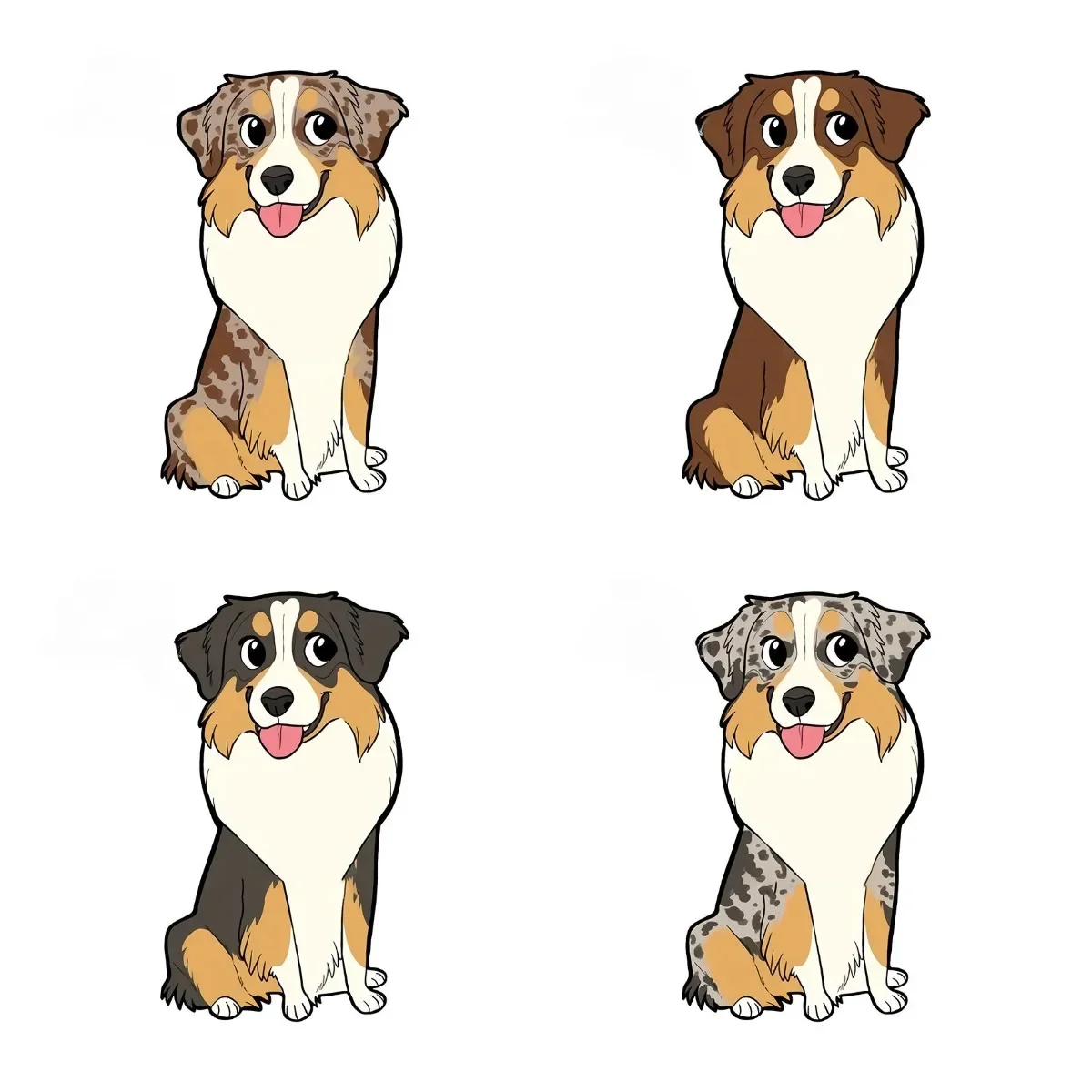 

Australian Shepherd Car Stickers Waterproof Decal Windows Laptop Car Accessoires Motorcycle Decals