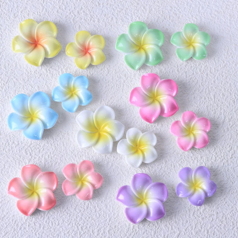 Elegant Women DIY Hole Shoes Charms for Cute Frangipani Shoes Accessories White Pink All-match Shoe Decorations Fashion Bundle