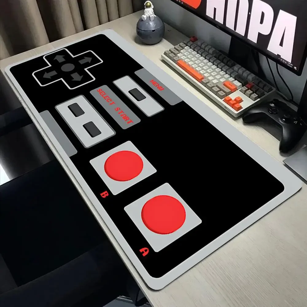 Retro Game Controller Mouse Pad Anti-Slip Rubber XL Desk Mat Office Computer Large Gaming Accessories HD Gamer Mousepad Playmat