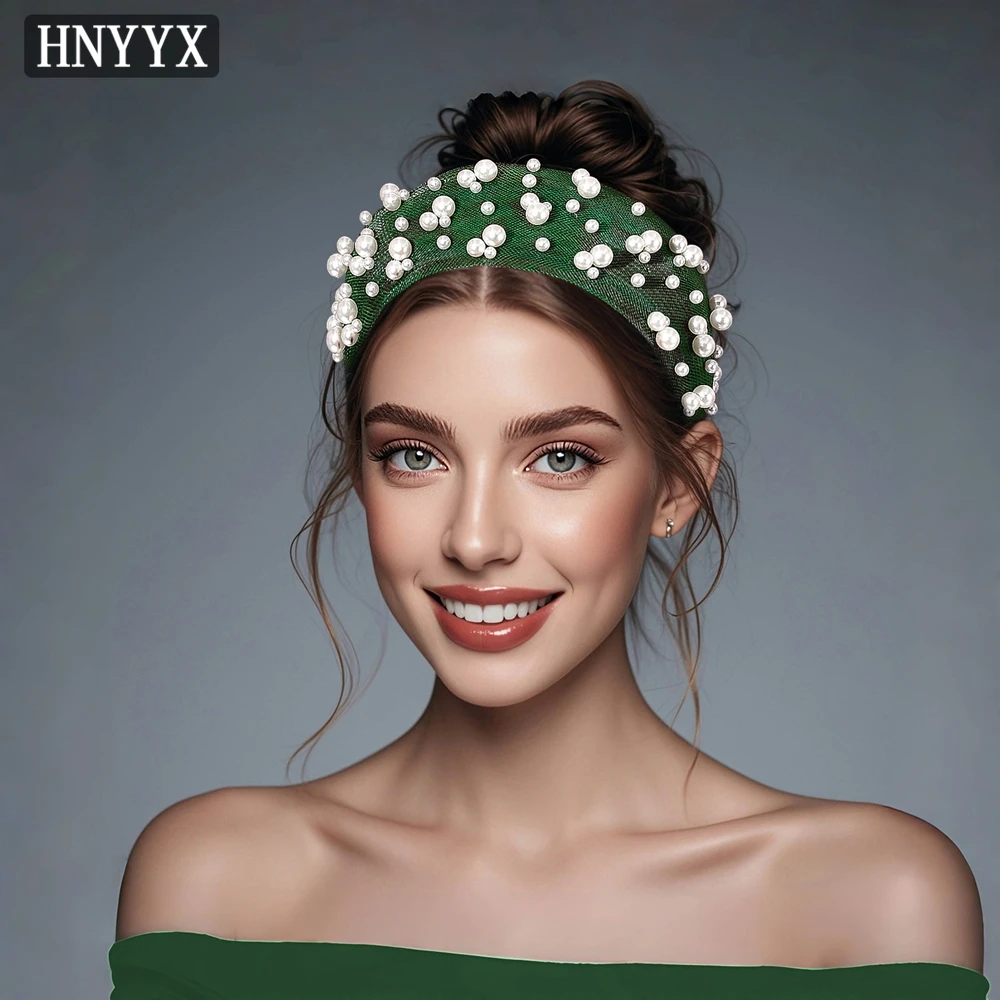 YouLaPan رائعة العروس الزفاف الدانتيل عقال اليد مطعمة اللؤلؤ مزين أنيقة السيدات مأدبة حزب أغطية الرأس YXA06