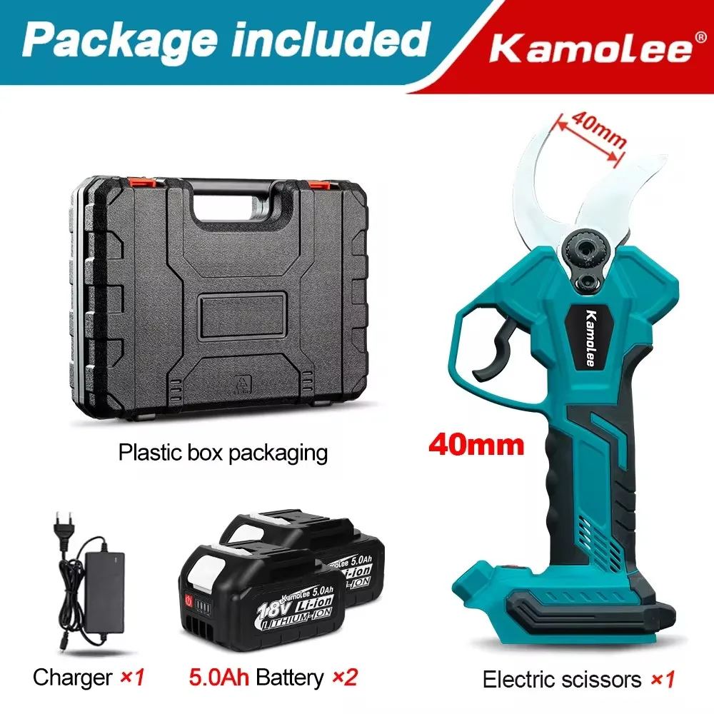 Kamolee Oplaadschaar Tuin Snoeischaar Draagbare Elektrische Schaar Snoeigereedschap, Compatibel Met Makita18V-24V Batterij