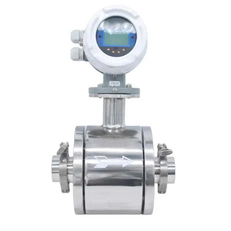 Acid Resistant Digital Water Magnetic Flow Meter Sewage Magnetic Flowmeter Wine Electromagnetic Flow Meter