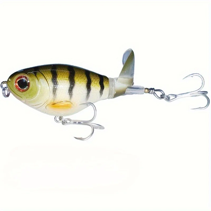Multi-Species Topwater Fishing Lures Set - High-Index Plastic, Propeller Tail Teasers,and Durable Hooks for Catching Bass