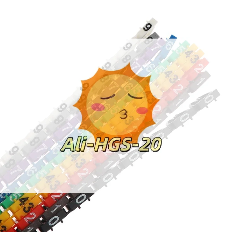 

C Type Cable Marker 150Pcs Number Tag Labels Colorful For 1.2-10mm Wire Practical Wire Management Home Electrician