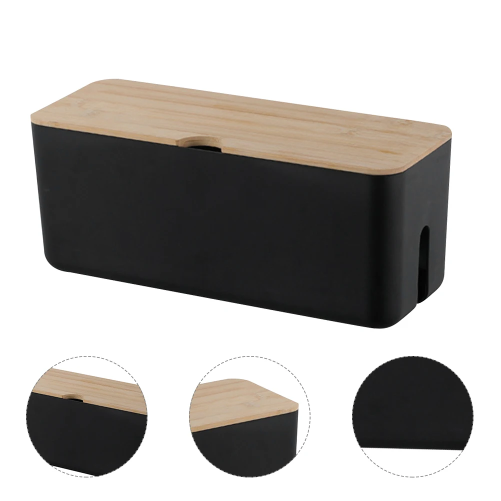 

Hider Charging Cords Cable Organizer Electric Wire Storage Wood Management Boxes