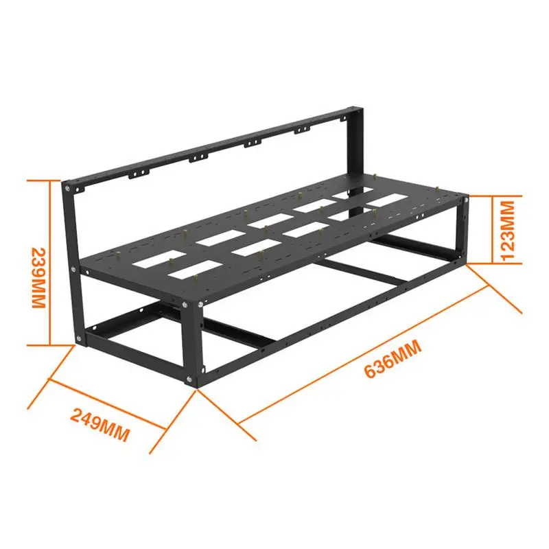 Imagem -06 - Mineração Frame Rig Aço Coin Open Air Miner Case até Gpu Gpu Ethereum Bitcoin Mining Rig Alumínio Empilhável Mineração Frame