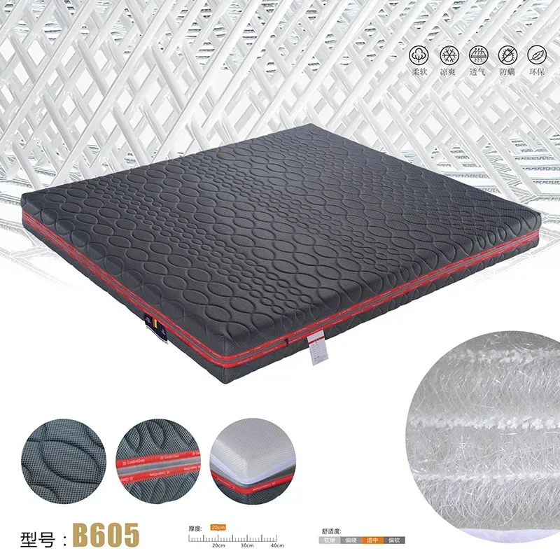 Pure 3D mattress washable 6D7D breathable mesh fiber ice silk fabric 1.8 meters glue-free spine protection silent anti-mite
