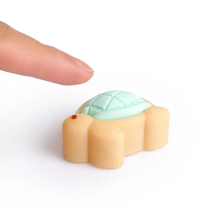 Niedlicher Tier-Schildkröten-Klicker-Schlüsselanhänger, Mini-Klicker-Mechanismus, 3D-gedruckter Schlüsselanhänger, Muschel-Krabben-Plastik-Knopf-Klicker-Schlüsselring – Detail 7