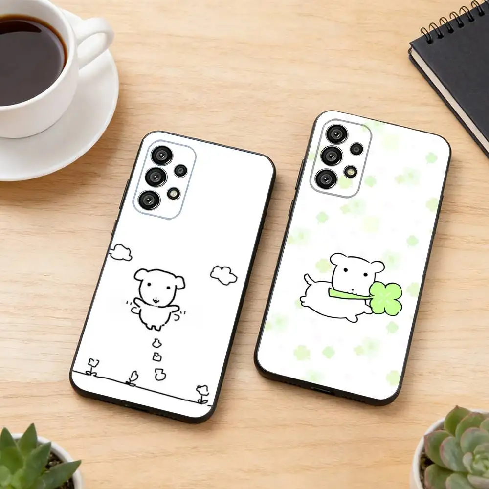 Cute Ganadi-S Dog Phone Case Black Silicone Soft For Samsung S25,S24,S21,S22,S23,S30,Ultra,S20,Plus,Fe,Lite Gift
