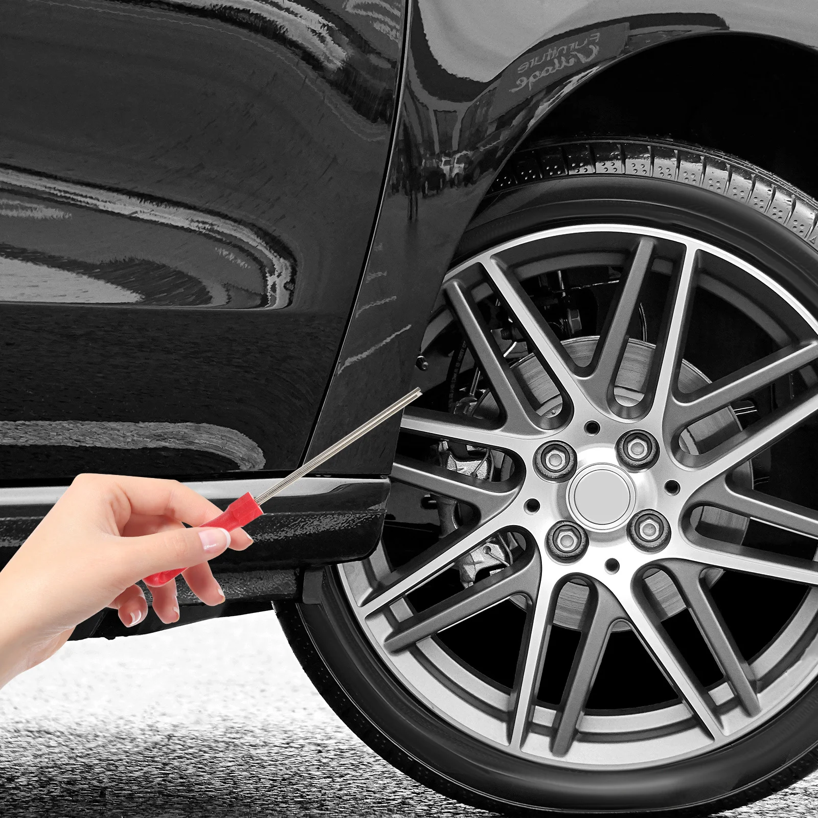 1Pair Durable Tire Valve Core Remover Tools Plastic Handle Portable Bike Repair Kits for Electric and Regular Bicycle Tire